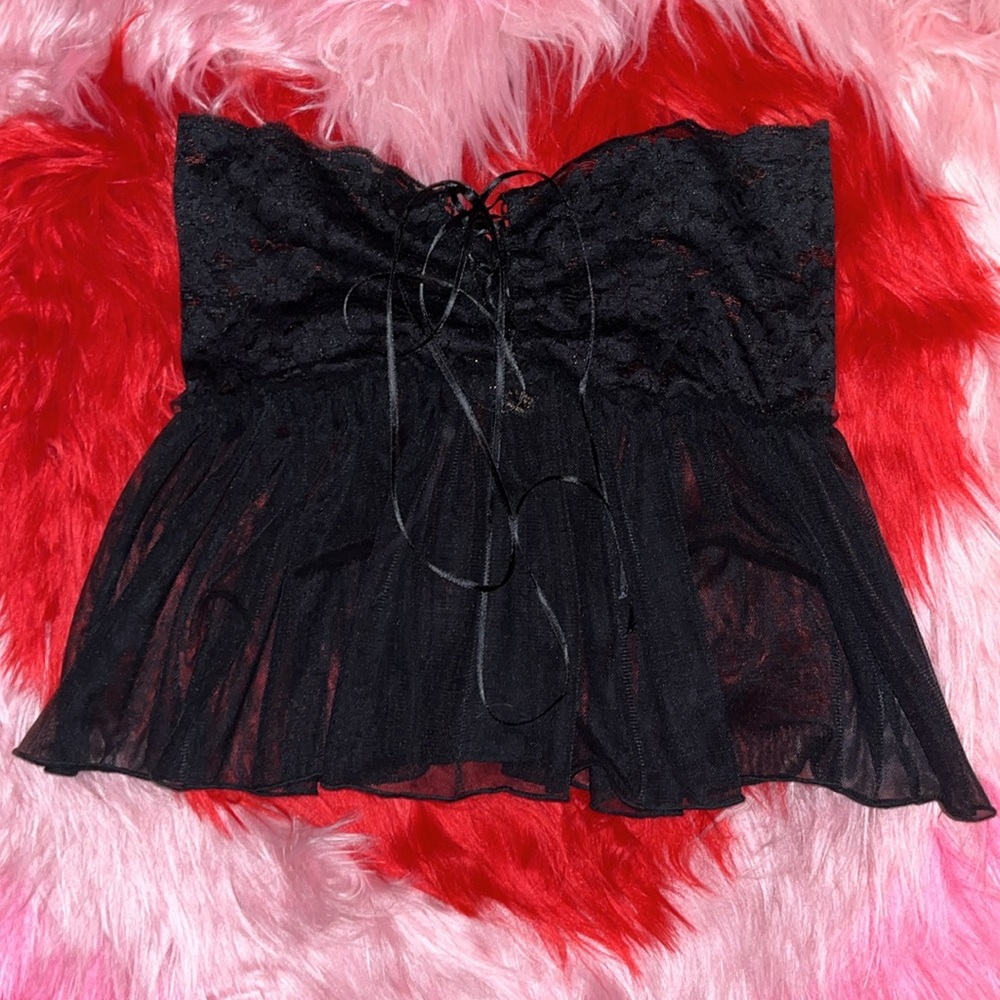 Beach bunny cover up skirt black lace VERY RARE